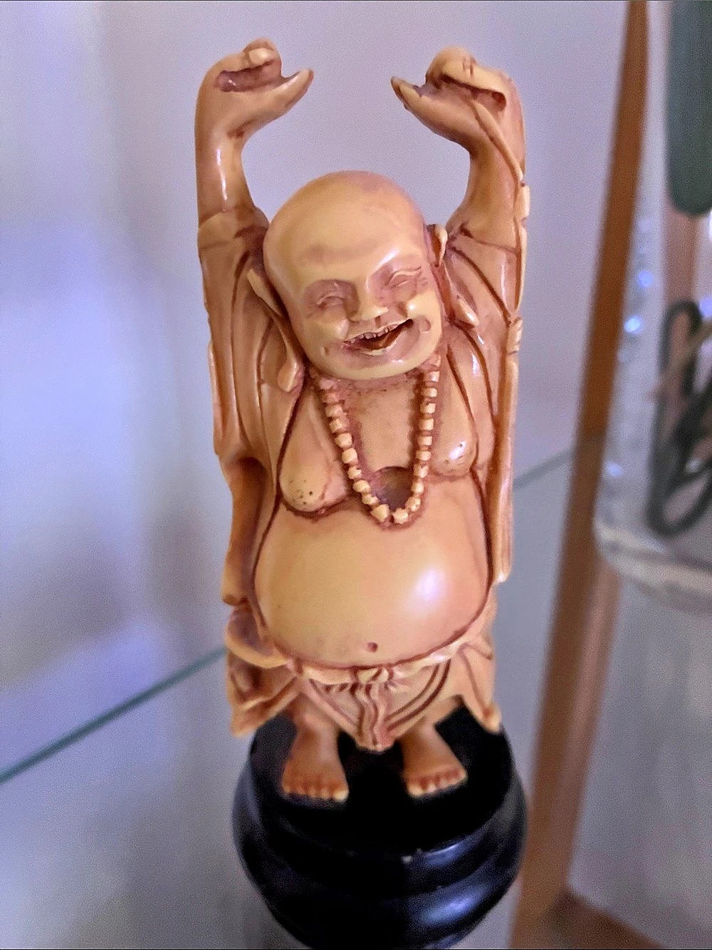 Buddha Sculpture Brown & Black Decor